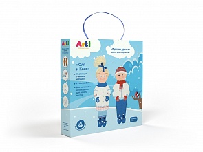 Набор для творчества Лучшие друзья Оля и Коля, с глиняными фигурками и красками (Arti, Г000695)